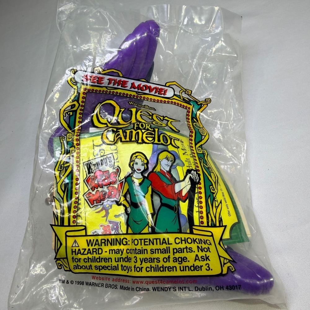 Quest for Camelot Toy Sword Wendy's 1998 Warner Bros. Movie Promo Kids Meal